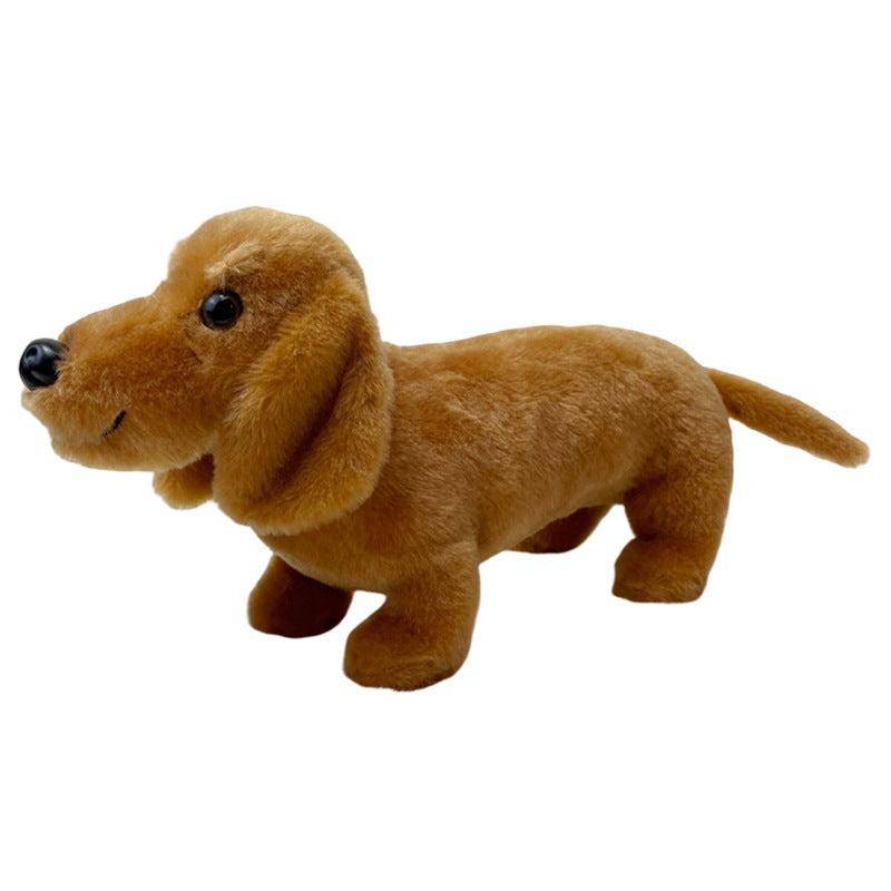 Simulated Dog Plush Doll Toy Stuffed Brown Dog Plushie Birthday Christmas
