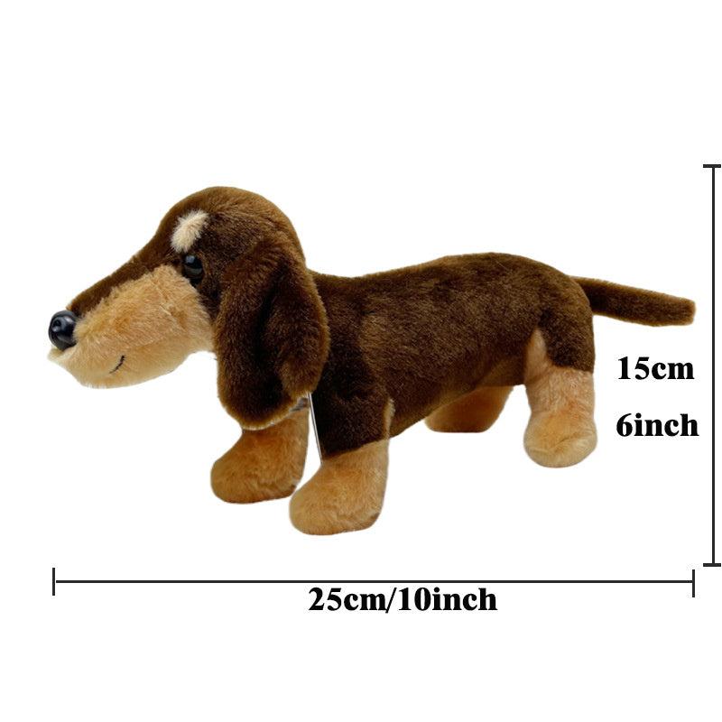 Simulated Dog Plush Doll Toy Stuffed Brown Dog Plushie Birthday Christmas