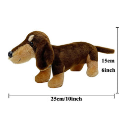 Simulated Dog Plush Doll Toy Stuffed Brown Dog Plushie Birthday Christmas