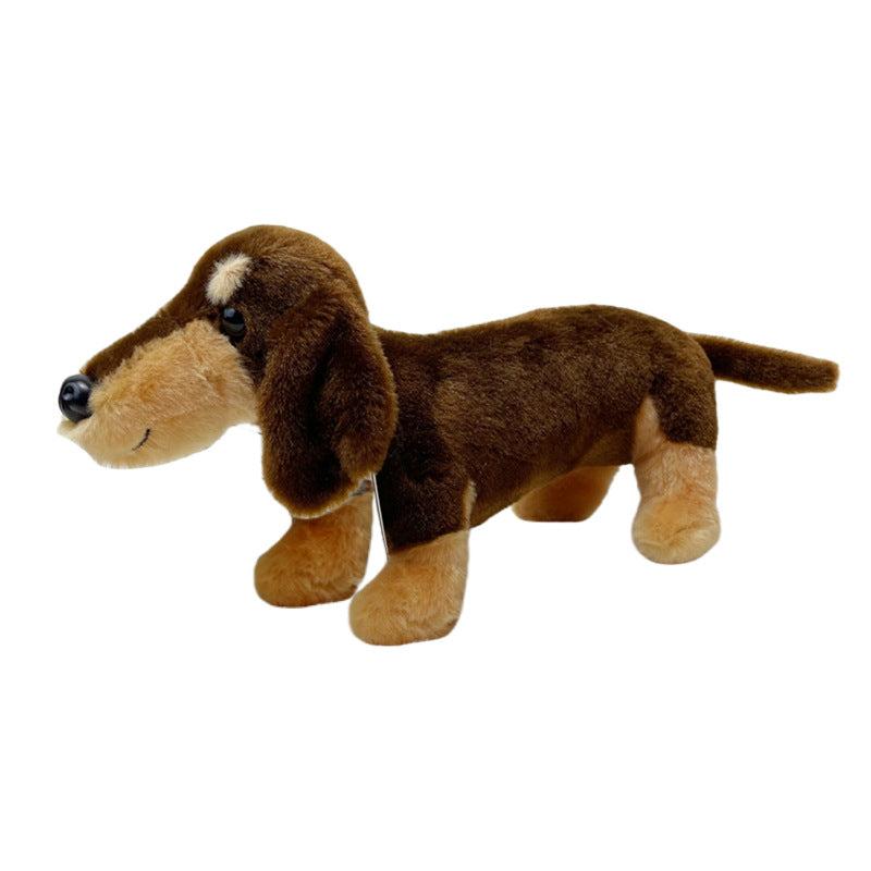 Simulated Dog Plush Doll Toy Stuffed Brown Dog Plushie Birthday Christmas