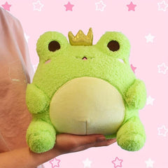Soft Crown Frog Stuffed Animal Plush Toy for Kids - 30 cm