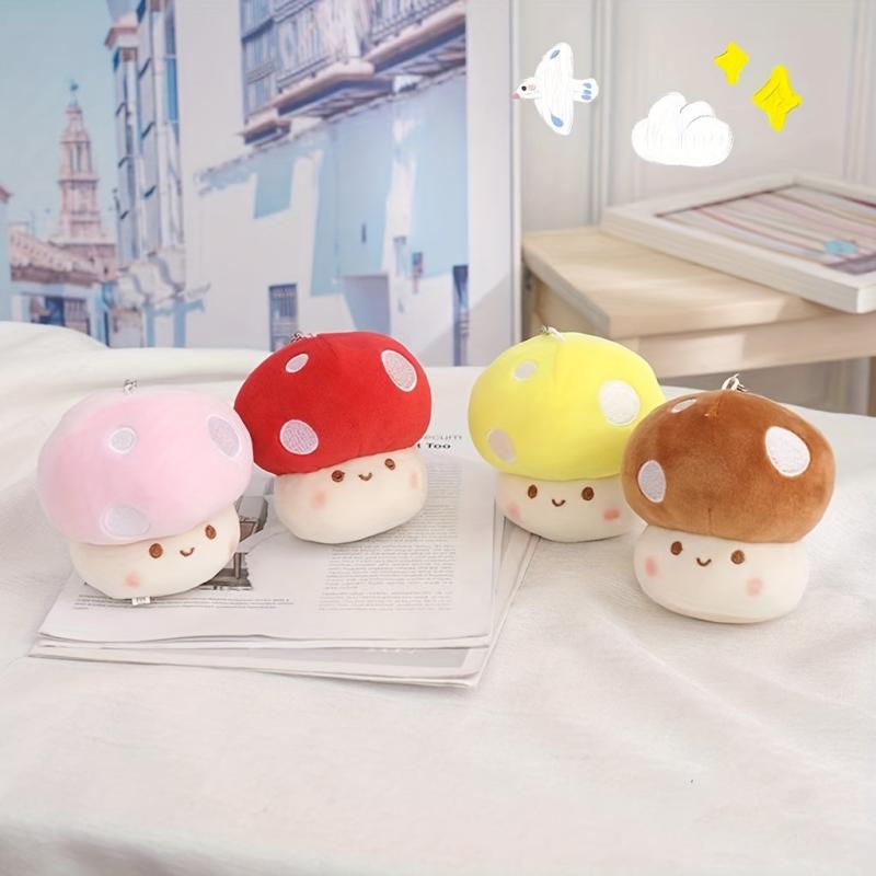 Cute Mushroom Plush Doll Keychain - Perfect Gift for Kids & Couples