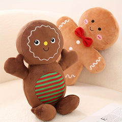 Cute Gingerbread Man Plush Toy - Christmas Decoration & Gift