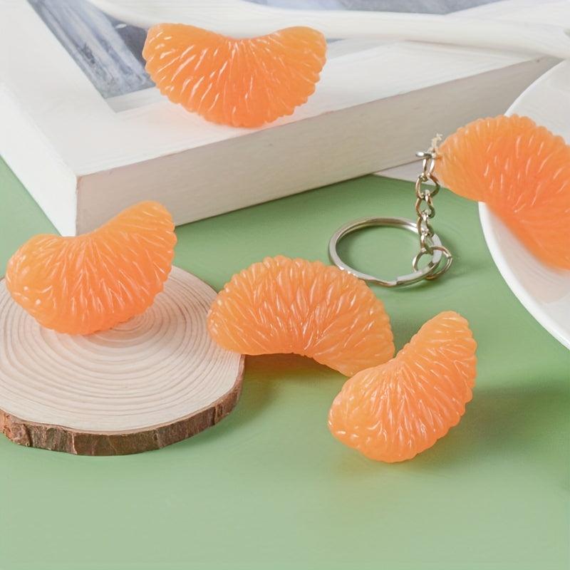 Orange Petal Hanging Decoration Food Play Simulation Keychain Pendant