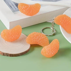 Orange Petal Hanging Decoration Food Play Simulation Keychain Pendant