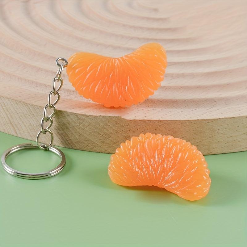 Orange Petal Hanging Decoration Food Play Simulation Keychain Pendant