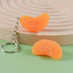 Orange Petal Hanging Decoration Food Play Simulation Keychain Pendant
