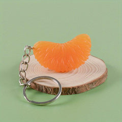 Orange Petal Hanging Decoration Food Play Simulation Keychain Pendant