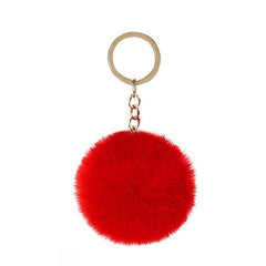 Women's Plush Pendant Accessories Rex Rabbit Fur Ball Key Chain Pendant