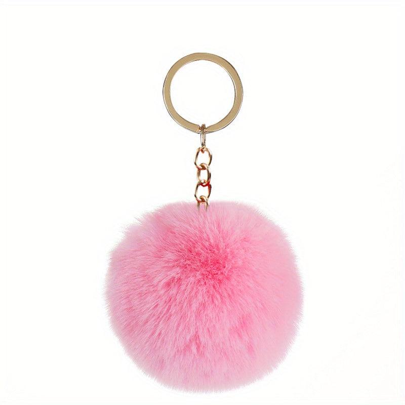 Women's Plush Pendant Accessories Rex Rabbit Fur Ball Key Chain Pendant