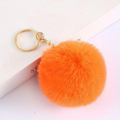 Women's Plush Pendant Accessories Rex Rabbit Fur Ball Key Chain Pendant