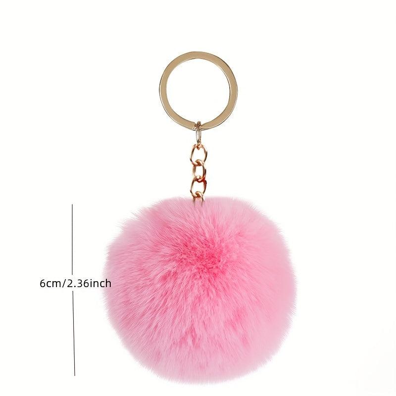 Women's Plush Pendant Accessories Rex Rabbit Fur Ball Key Chain Pendant