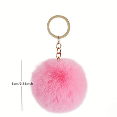 Women's Plush Pendant Accessories Rex Rabbit Fur Ball Key Chain Pendant