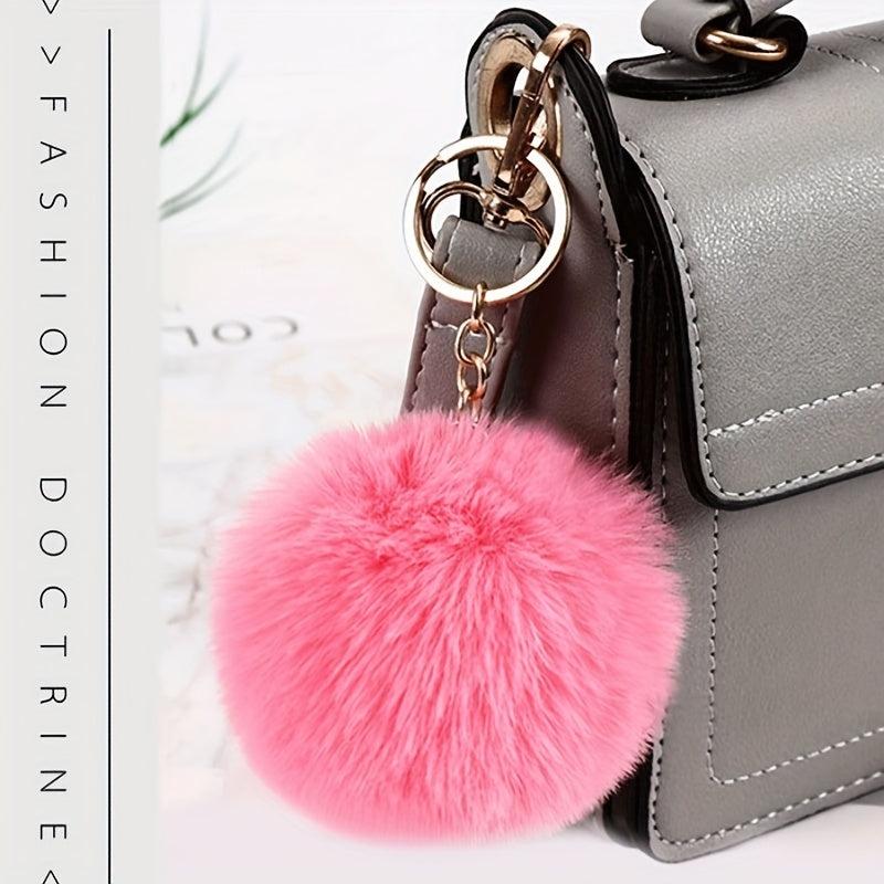 Women's Plush Pendant Accessories Rex Rabbit Fur Ball Key Chain Pendant