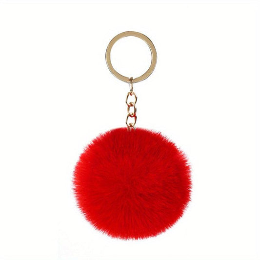 Women's Plush Pendant Accessories Rex Rabbit Fur Ball Key Chain Pendant