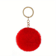 Women's Plush Pendant Accessories Rex Rabbit Fur Ball Key Chain Pendant