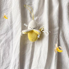 Banana Plush Toy Keychain Bag Pendant Mini Figure Doll