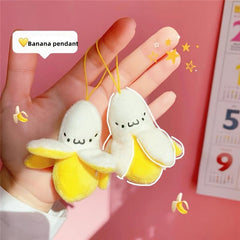 Banana Plush Toy Keychain Bag Pendant Mini Figure Doll