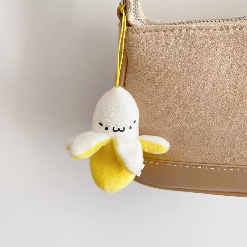 Banana Plush Toy Keychain Bag Pendant Mini Figure Doll