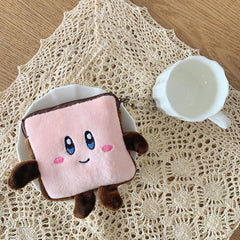 Toast Plush Storage Bag Girl Coin Purse Cartoon Bag