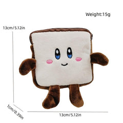 Toast Plush Storage Bag Girl Coin Purse Cartoon Bag