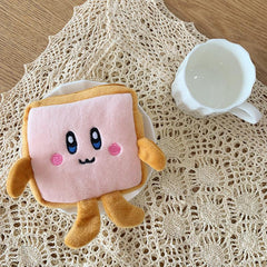 Toast Plush Storage Bag Girl Coin Purse Cartoon Bag