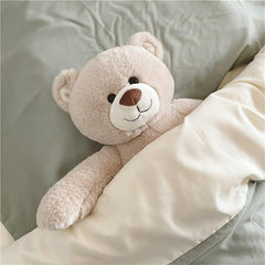 Beige Bear Doll Soft Plush Toy for Kids Perfect Gift
