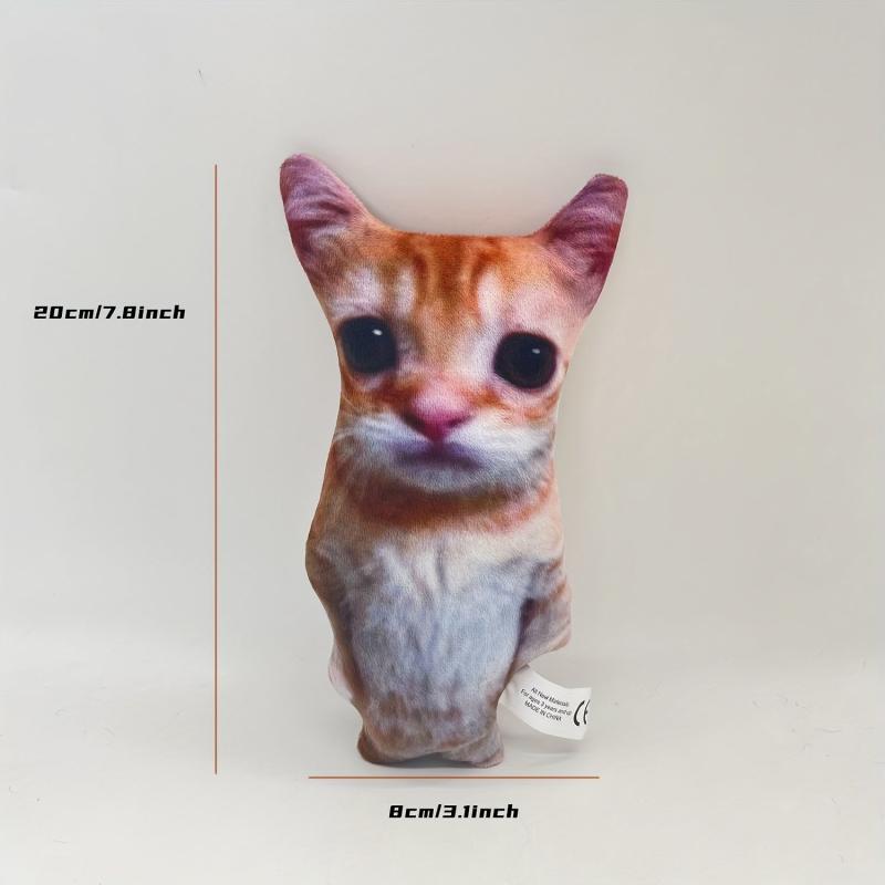 3D Square Cat Plush Doll Toy For Kids
