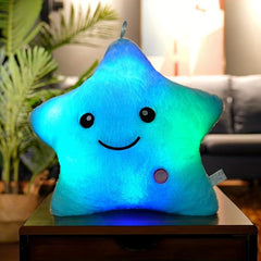 Star Glowing Throw Pillow Christmas Halloween Gift