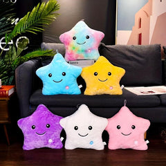 Star Glowing Throw Pillow Christmas Halloween Gift