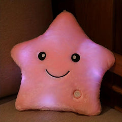 Star Glowing Throw Pillow Christmas Halloween Gift