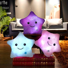 Star Glowing Throw Pillow Christmas Halloween Gift