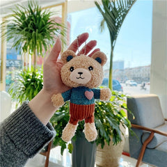Cute Teddy Bear Pendant Key Ring Plush Toy