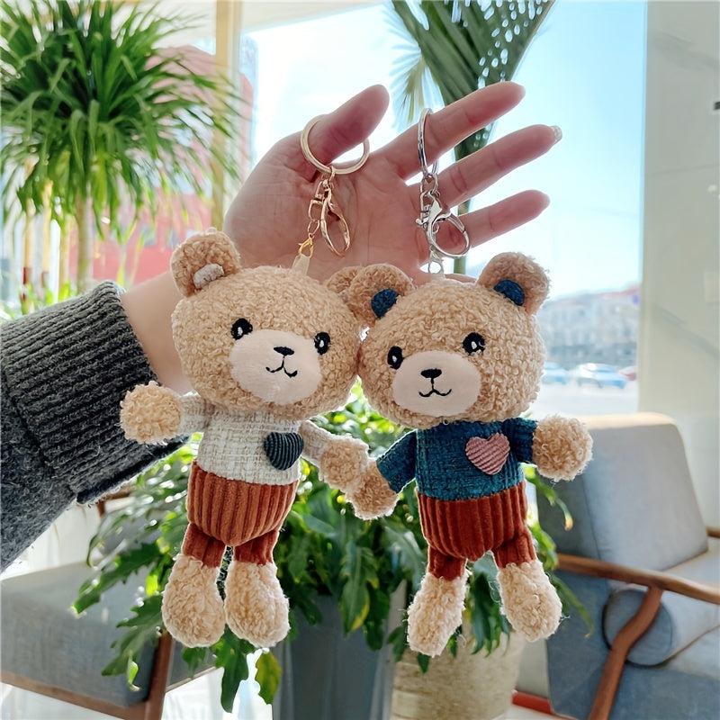 Cute Teddy Bear Pendant Key Ring Plush Toy