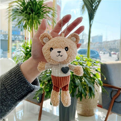 Cute Teddy Bear Pendant Key Ring Plush Toy