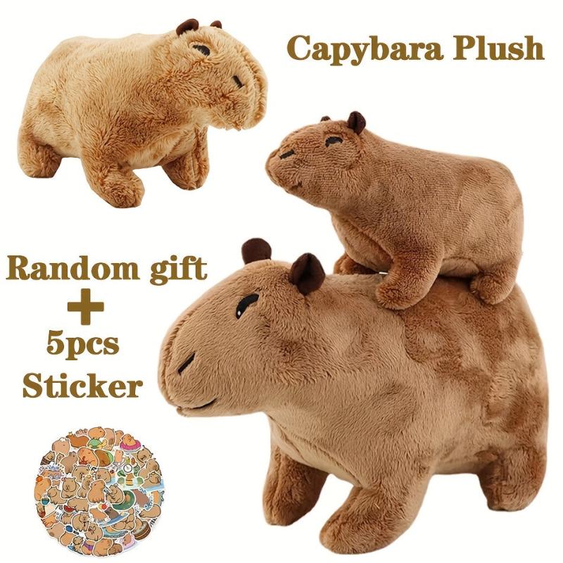 Fluffy Capybara Plush Toy Soft Stuffed Animal Gift