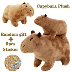 Fluffy Capybara Plush Toy Soft Stuffed Animal Gift