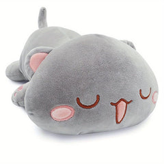 68in Lying Cat Plush Soft Cat Doll Plush Bed Accompany Sleeping Doll