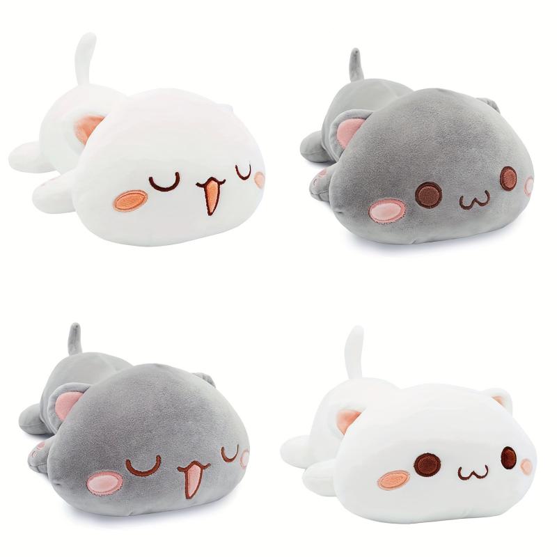 68in Lying Cat Plush Soft Cat Doll Plush Bed Accompany Sleeping Doll