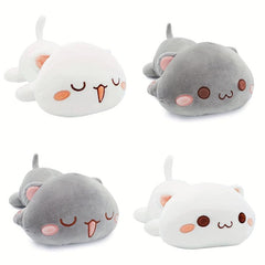 68in Lying Cat Plush Soft Cat Doll Plush Bed Accompany Sleeping Doll