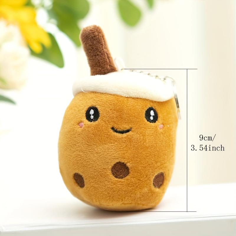 Fruit Milk Tea Cup Plush Doll Keychain