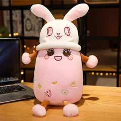 11'' Shiba Inu Rabbit Milk Tea Pillow Plush Toy Birthday Gift
