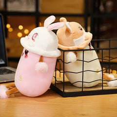 11'' Shiba Inu Rabbit Milk Tea Pillow Plush Toy Birthday Gift