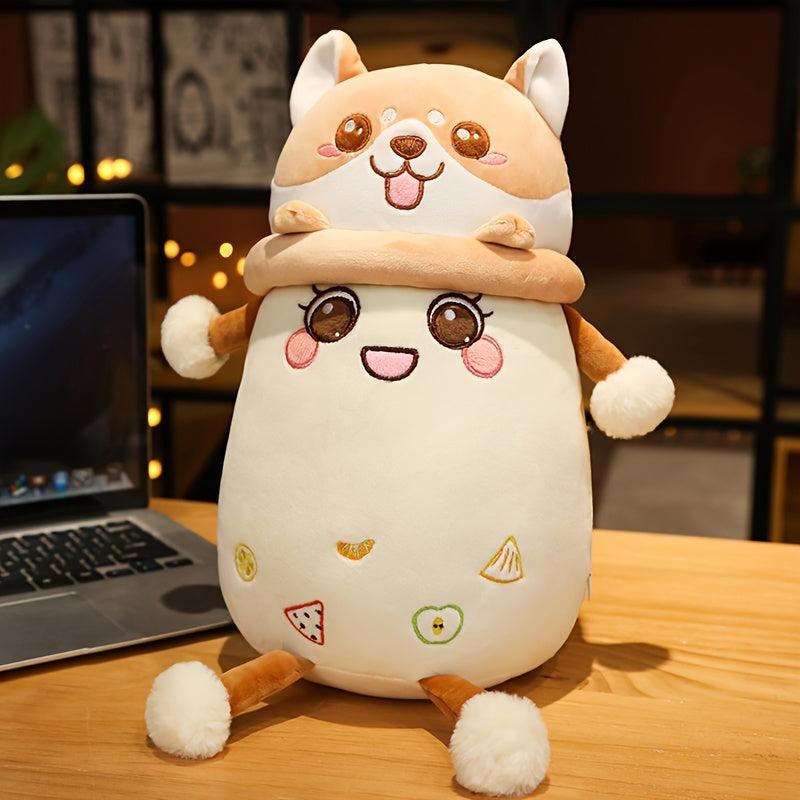 11'' Shiba Inu Rabbit Milk Tea Pillow Plush Toy Birthday Gift