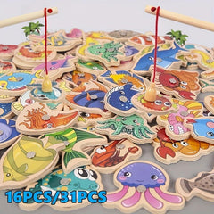 Montessori Toddler Fishing Game Magnetic Toys For 3 Years Old