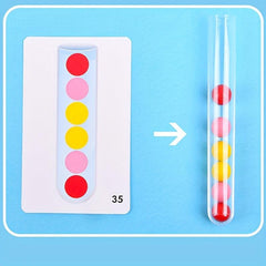 Clip Beads Test Tube Toy For Kids Rainbow Balls Sorting Toys Montessori Beads