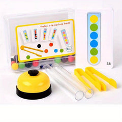 Clip Beads Test Tube Toy For Kids Rainbow Balls Sorting Toys Montessori Beads
