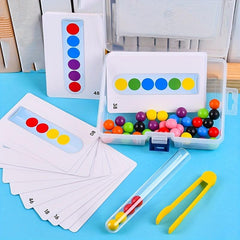 Clip Beads Test Tube Toy For Kids Rainbow Balls Sorting Toys Montessori Beads