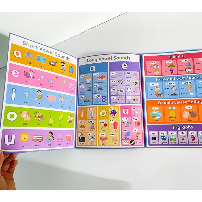 Phonics Chart Learning Poster Flashcards Educational Toys