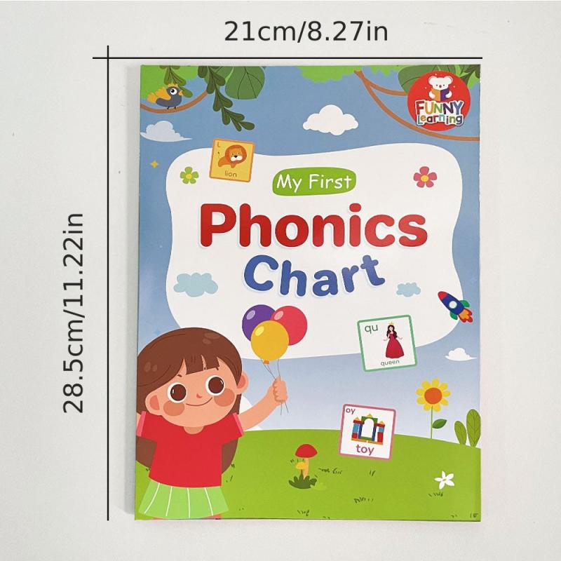 Phonics Chart Learning Poster Flashcards Educational Toys